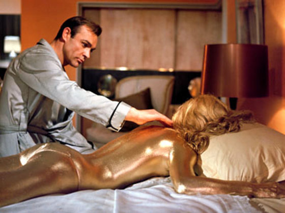 Sean Connery and Shirley Eaton in Goldfinger