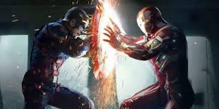 Captain America battles Iron-Man in Captain America: Civil War