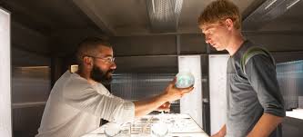 Oscar Isaac and Domhnall Gleeson in Ex Machina