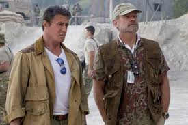 Sylvester Stallone and Kelsey Grammer in The Expendables 3
