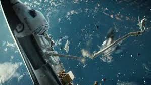 The Space Shuttle is destroyed in 'Gravity'