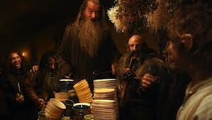 The dwarves meet in Bilbo Baggins house in The Hobbit: An Unexpected Journey