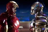 Iron Man and War Machine face off in Iron Man 2