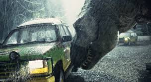 T-Rex attacks in Jurassic Park