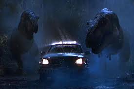 T-Rexs attack in The Lost World: Jurassic Park