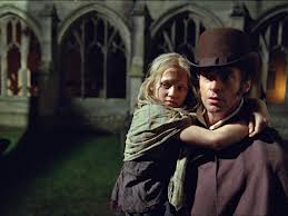 Hugh Jackman and Isabelle Allen as the young Cozette in Les Miserables