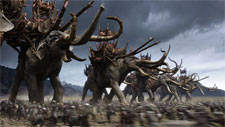 The oliphants attack Minas Tirith
