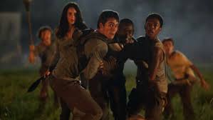 Dylan O'Brien and Aml Ameen in The Maze Runner