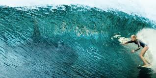 A Great White shark attacks Nancy in The Shallows