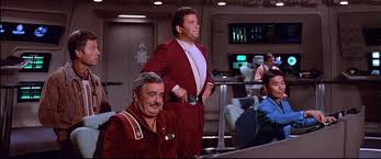 The crew of the Starship Enterprise in Star Trek: The Search for Spock