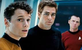 Anton Yelchin, Chris Pine, and Simon Pegg in Star Trek