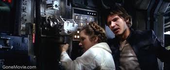 Carrie Fisher and Harrison Ford star in Star Wars: The Empire Strikes Back