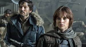 Diego Luna and Felicity Jones in Rogue One: A Star Wars Story