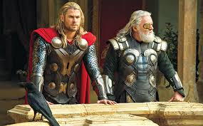 Chris Hemsworth and Anthony Hopkins in Thor: The Dark World