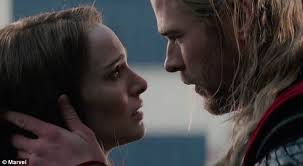 Natalie Portman and Chris Hemsworth in Thor: The Dark World