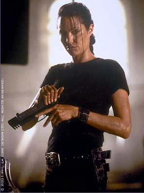 Angelina Jolie as Lara Croft in Tomb Raider
