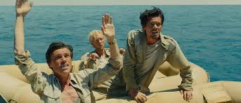 Finn Wittrock, Domhnall Gleeson and Jack O'Connell in Unbroken